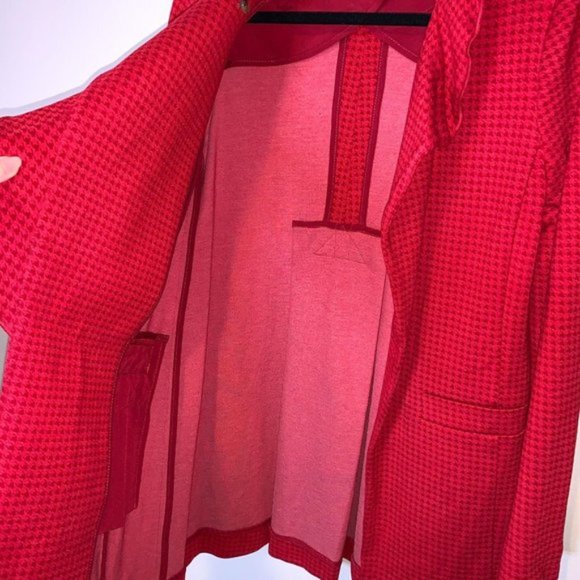 CAbi Red Houndstooth Celebration Jacket Coat - Picture 10 of 16